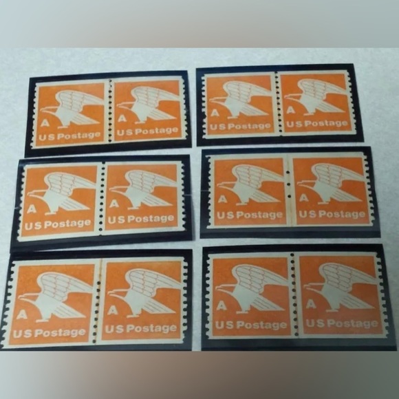 Vintage US Postage Stamp  Orange Eagle "A"  Lot of 12 stamps unused - Picture 1 of 6